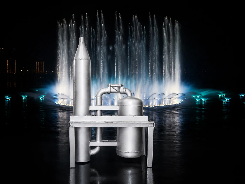 Air explosion fountain equipment with powerful burst effect reference for a large dancing fountain show