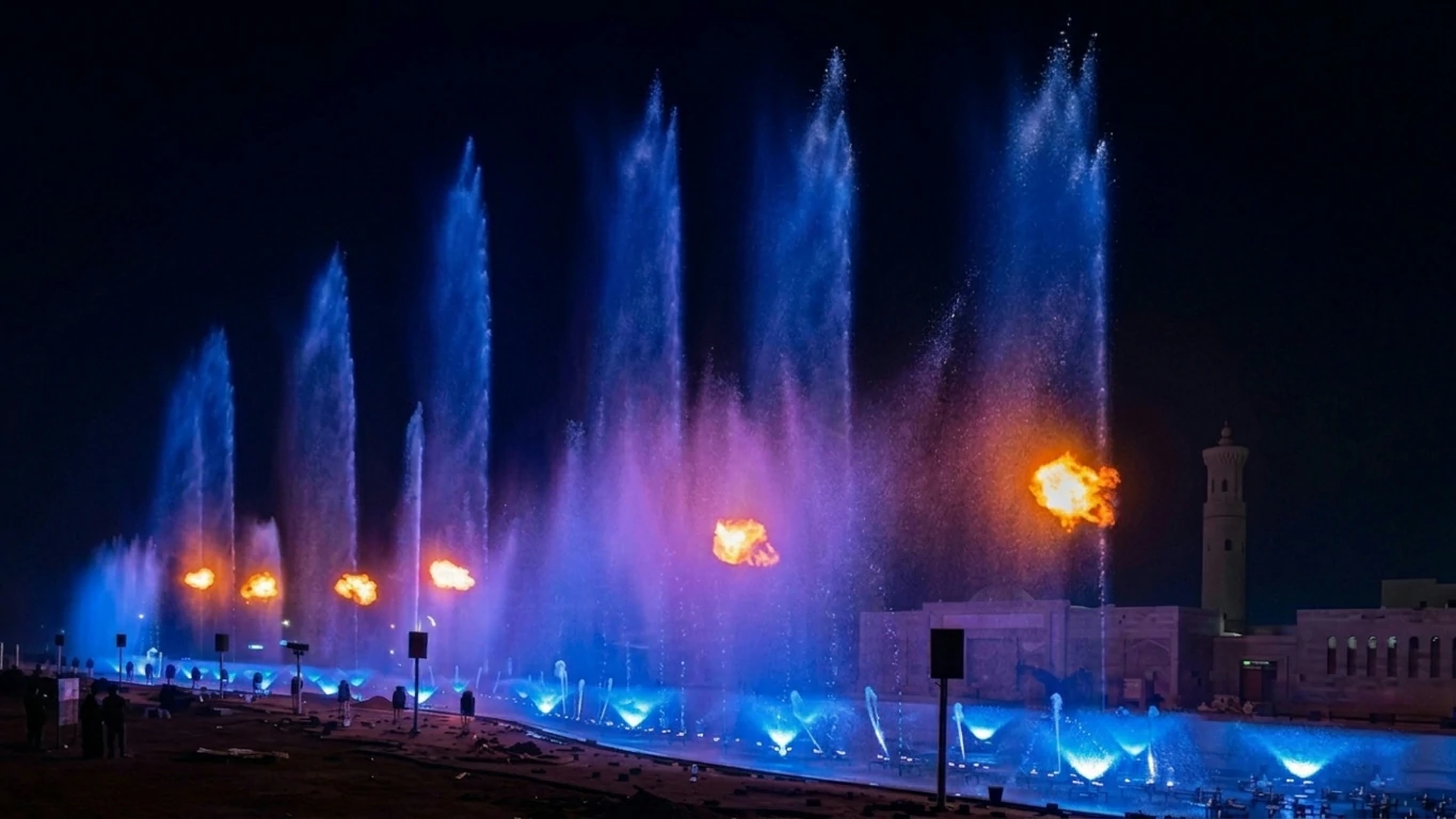 Final commissioning of the dancing fountain project in Margilan, Uzbekistan