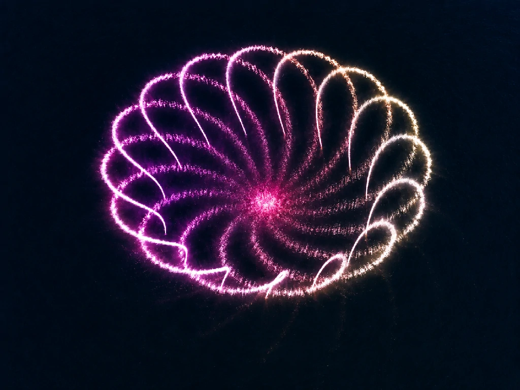 Concept visual of multidirectional swing effects in a dancing fountain design