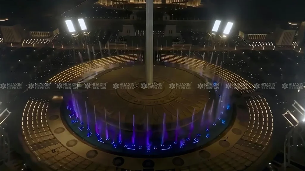 Circular dancing fountain project at People’s Square, New Administrative Capital, Egypt