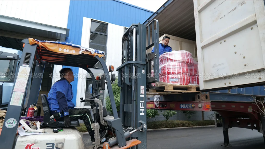 Huaxin Fountain - shipment of dancing fountain system components for Riyadh project on 19, January, 2026