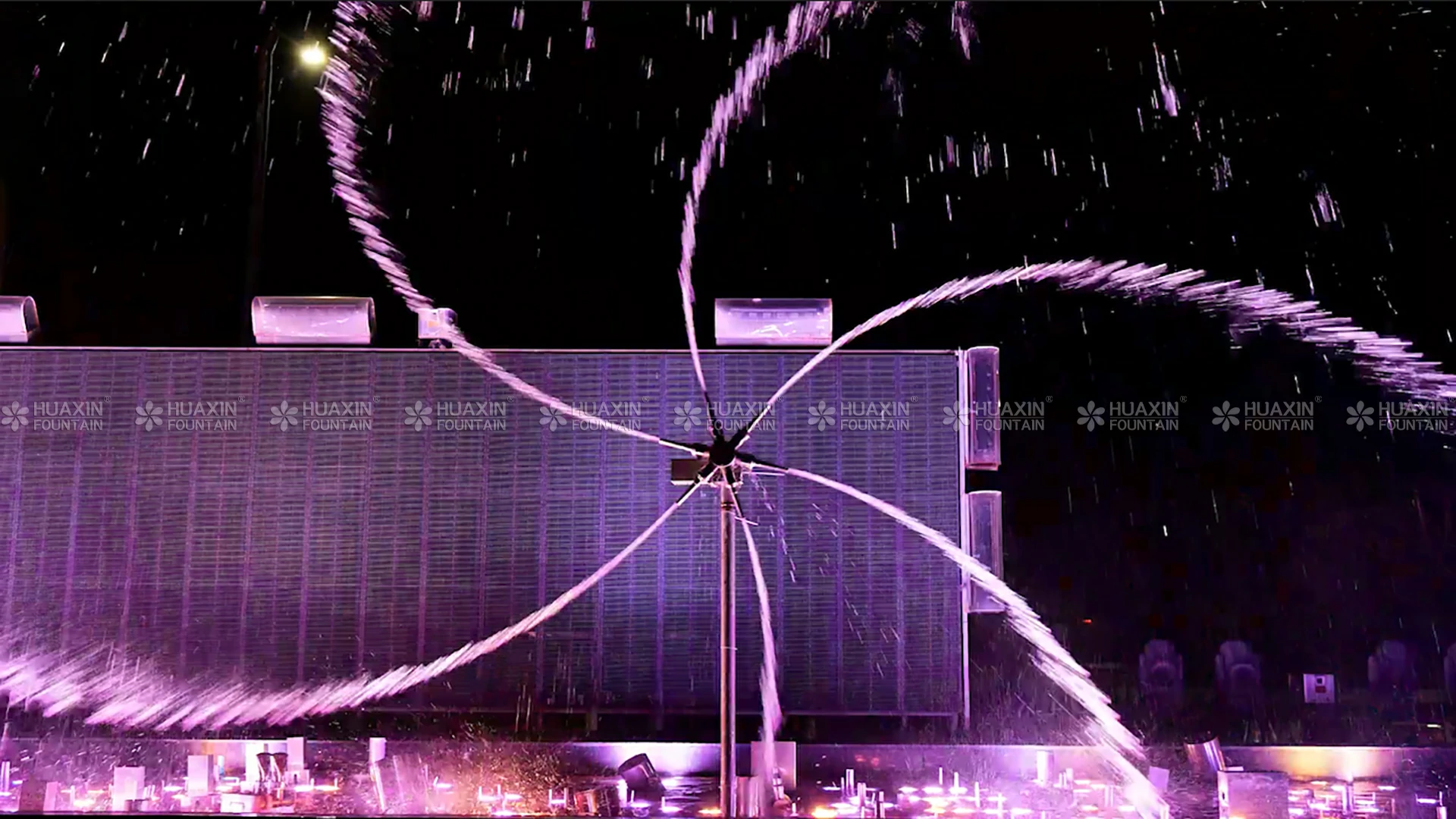 Radial Spin Fountain Jet rotating water effect