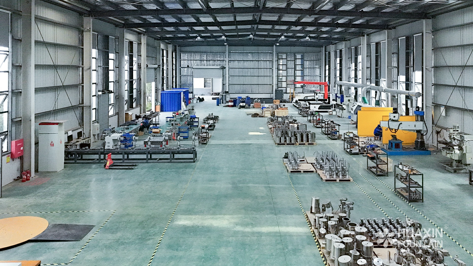 Factory workshop showing real production capacity for custom fountain projects