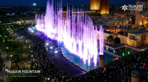 Air explosion fountain effect at Burhoniddin Marg‘inoniy Complex