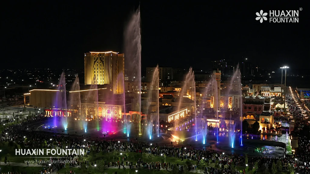Secondary high jets in Uzbekistan musical fountain project