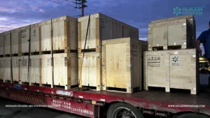 Fountain equipment for the Nurafshon Business City project ready for delivery to Uzbekistan