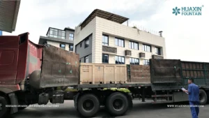 Shipment preparation for the Manas International Airport Terminal Fountain Project