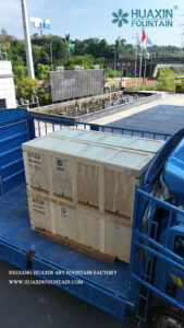 Fountain equipment dispatched for the Samruk project at Taj Tortgai Tourist Complex