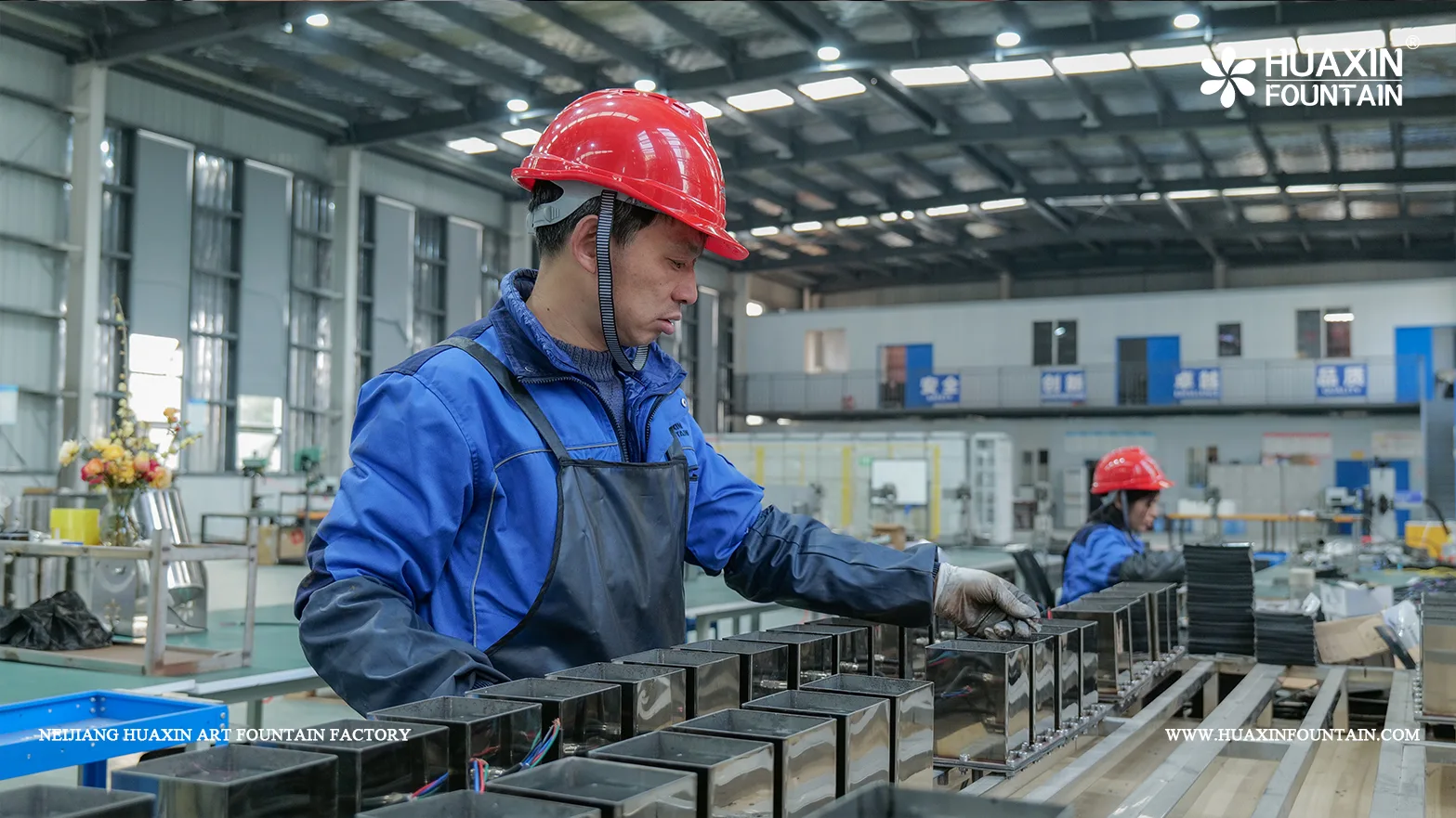 Huaxin Fountain manufacturing equipment for the Valley Resort dancing fountain project