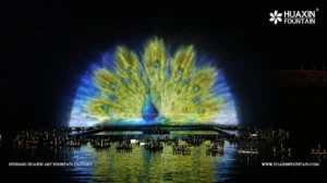 Water screen and laser systems are being tested at the Wadi Bin Hashbal Dancing Fountain at Valley Resort.