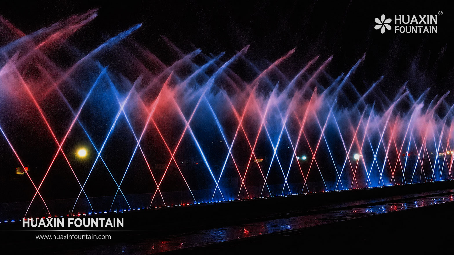 Illuminated fountain show at Grand Majidi Mall in Erbil