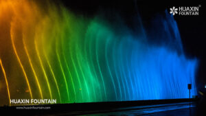 Water and lighting display at the Grand Majidi Mall dancing fountain