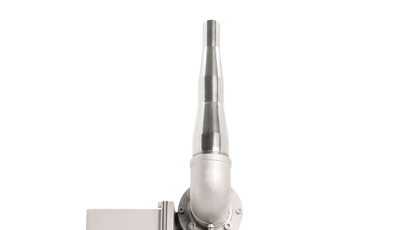 Close-up of a straight jet nozzle for the Huaxin 2D fountain unit