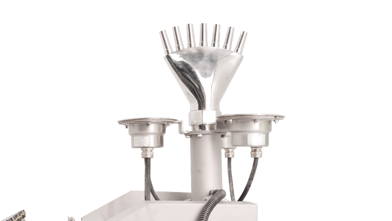 Close-up of a multi-stream finger jet nozzle for the Huaxin 2D fountain unit