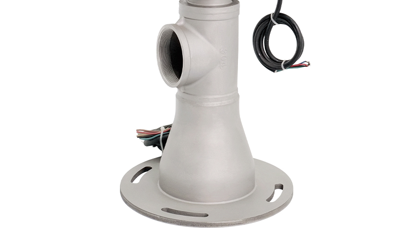 Close-up showing the internal slip-ring location on a Huaxin dual-axis fountain drive