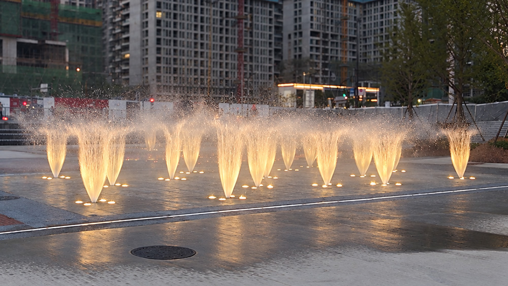 Converging water effect of the Huaxin standard variable fountain nozzle